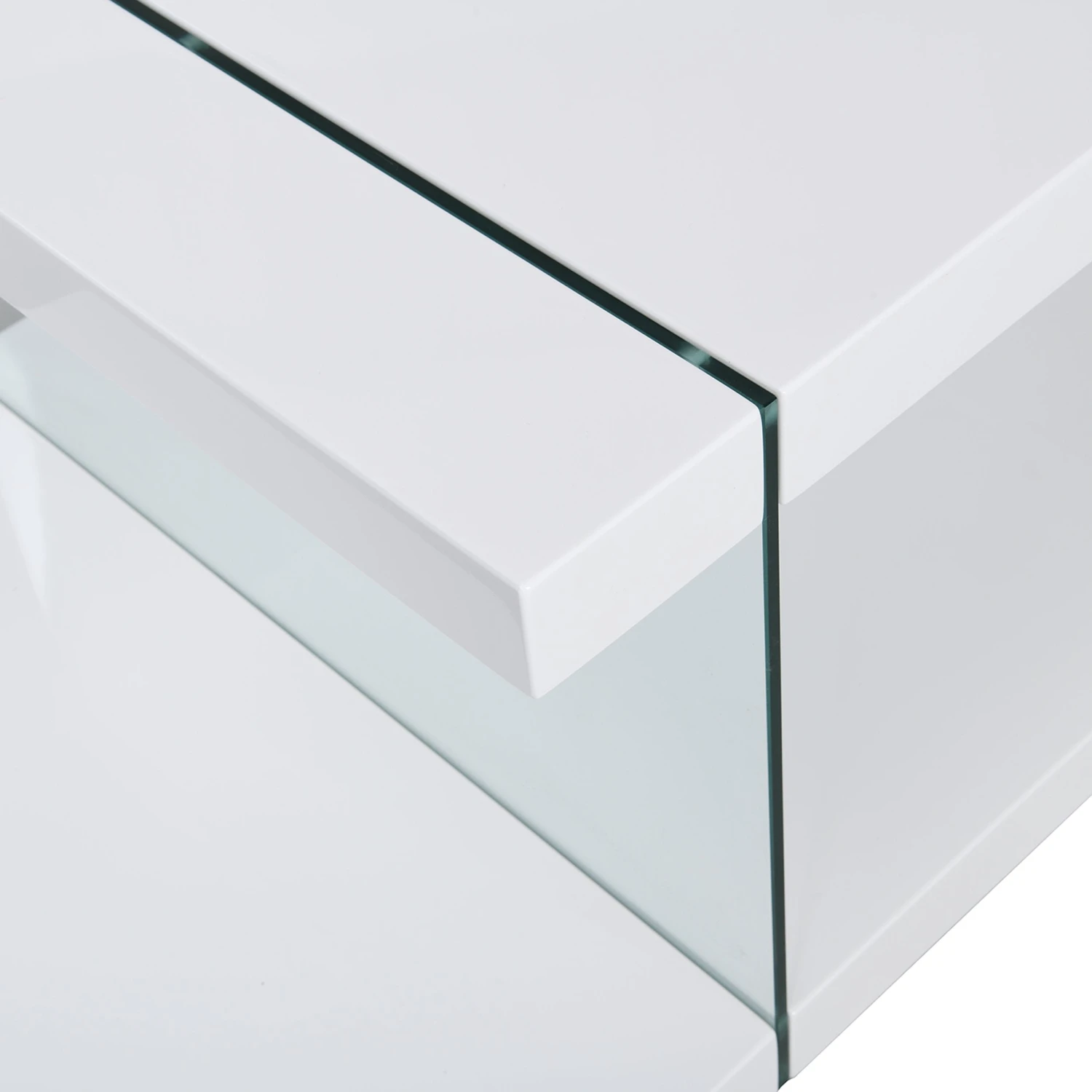 Albion White High Gloss And Glass Coffee Table 6 Albion White High Gloss And Glass Coffee Table - Image 6