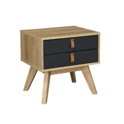 Tallis Two Tone Bedside Table With 2 Drawers 10 Tallis Two Tone Bedside Table With 2 Drawers -Best Furniture Shop BSD 034 2