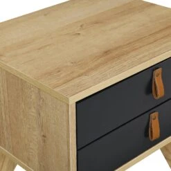 Tallis Two Tone Bedside Table With 2 Drawers 13 Tallis Two Tone Bedside Table With 2 Drawers -Best Furniture Shop BSD 034 detail1