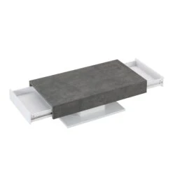 Goswell Concrete Effect Coffee Table With Double Drawers -Best Furniture Shop BSD 041 4
