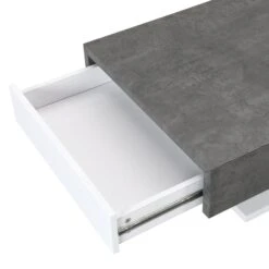 Goswell Concrete Effect Coffee Table With Double Drawers -Best Furniture Shop BSD 041 detail1
