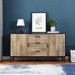 Carnaby 2 Cupboard 3 Drawer Sideboard -Best Furniture Shop BSD 044 2