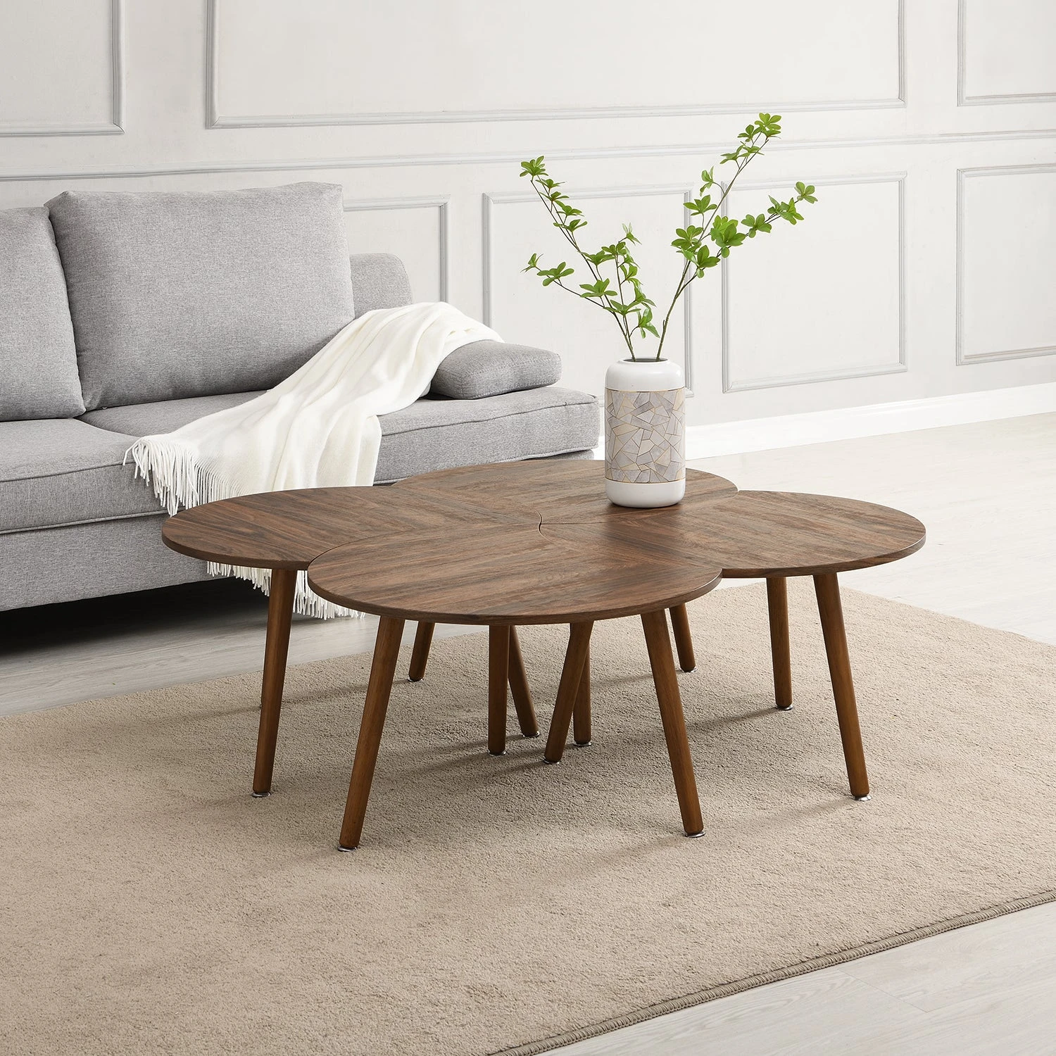 Monza 4-in-1 Walnut Effect Coffee Table 4 Monza 4-in-1 Walnut Effect Coffee Table - Image 4