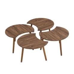 Monza 4-in-1 Walnut Effect Coffee Table 18 Monza 4-in-1 Walnut Effect Coffee Table -Best Furniture Shop BSD 054 4