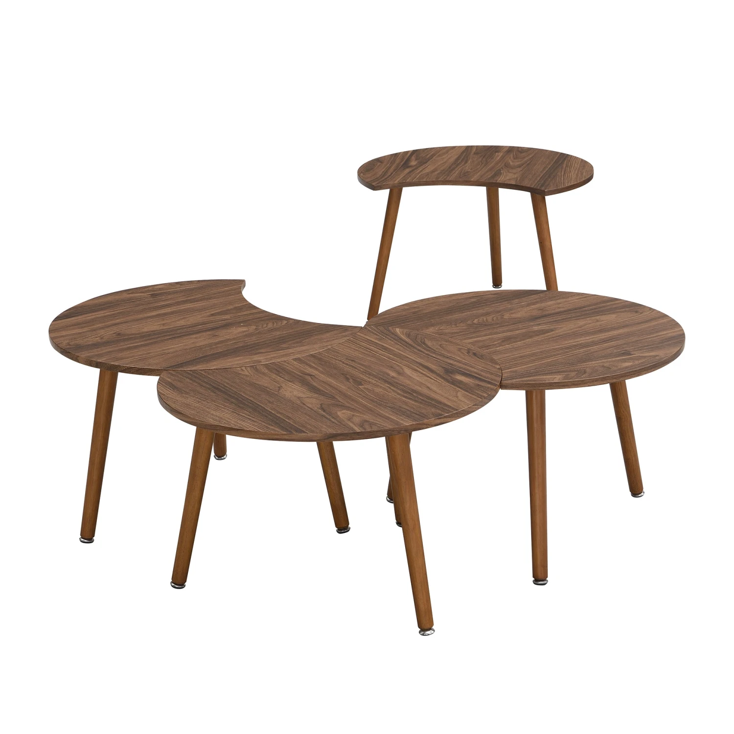 Monza 4-in-1 Walnut Effect Coffee Table 10 Monza 4-in-1 Walnut Effect Coffee Table - Image 10