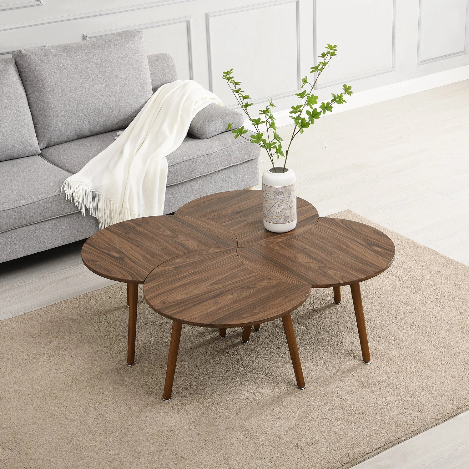 Monza 4-in-1 Walnut Effect Coffee Table 1 Monza 4-in-1 Walnut Effect Coffee Table
