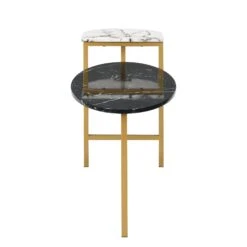 Sarina Black & White Marble Effect Oval Coffee Table 16 Sarina Black & White Marble Effect Oval Coffee Table -Best Furniture Shop BSD 057 5