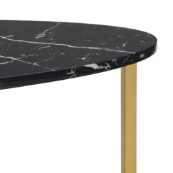 Sarina Black & White Marble Effect Oval Coffee Table 19 Sarina Black & White Marble Effect Oval Coffee Table -Best Furniture Shop BSD 057 detail2