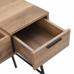 Selwyn Oak Effect Console Dressing Table 23 Selwyn Oak Effect Console Dressing Table -Best Furniture Shop BSD 062 detail2