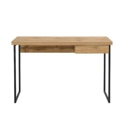 Vaxjo 1 Drawer Oak Effect Desk With Cable Management Storage -Best Furniture Shop BSD 063 3