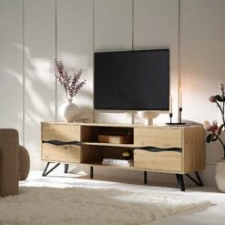 Weston Oak Effect Wide TV Unit
