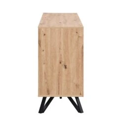 Weston Oak Effect 3 Door 3 Drawer Large Sideboard -Best Furniture Shop BSD 077 OAK 3