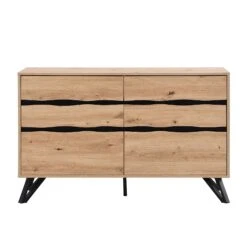 Weston Oak Effect 6 Drawer Chest Of Drawers -Best Furniture Shop BSD 080 OAK 2