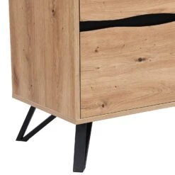 Weston Oak Effect 6 Drawer Chest Of Drawers -Best Furniture Shop BSD 080 OAK detail3