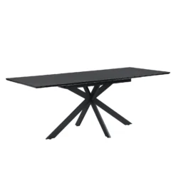 Varden Black Ceramic Extending Dining Table -Best Furniture Shop BSD 094 BLACK 2