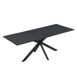 Varden Black Ceramic Extending Dining Table -Best Furniture Shop BSD 094 BLACK 3