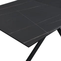 Varden Black Ceramic Extending Dining Table -Best Furniture Shop BSD 094 BLACK detail2
