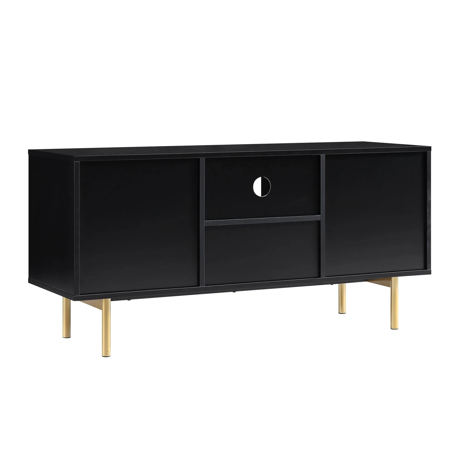 Richmond Ridged 120cm Wide TV Media Unit, Matte Black 8 Richmond Ridged 120cm Wide TV Media Unit, Matte Black - Image 8