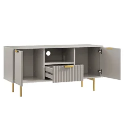 Richmond Ridged 120cm Wide TV Media Unit, Matte Taupe 19 Richmond Ridged 120cm Wide TV Media Unit, Matte Taupe -Best Furniture Shop BSD 106 TAUPE WB3