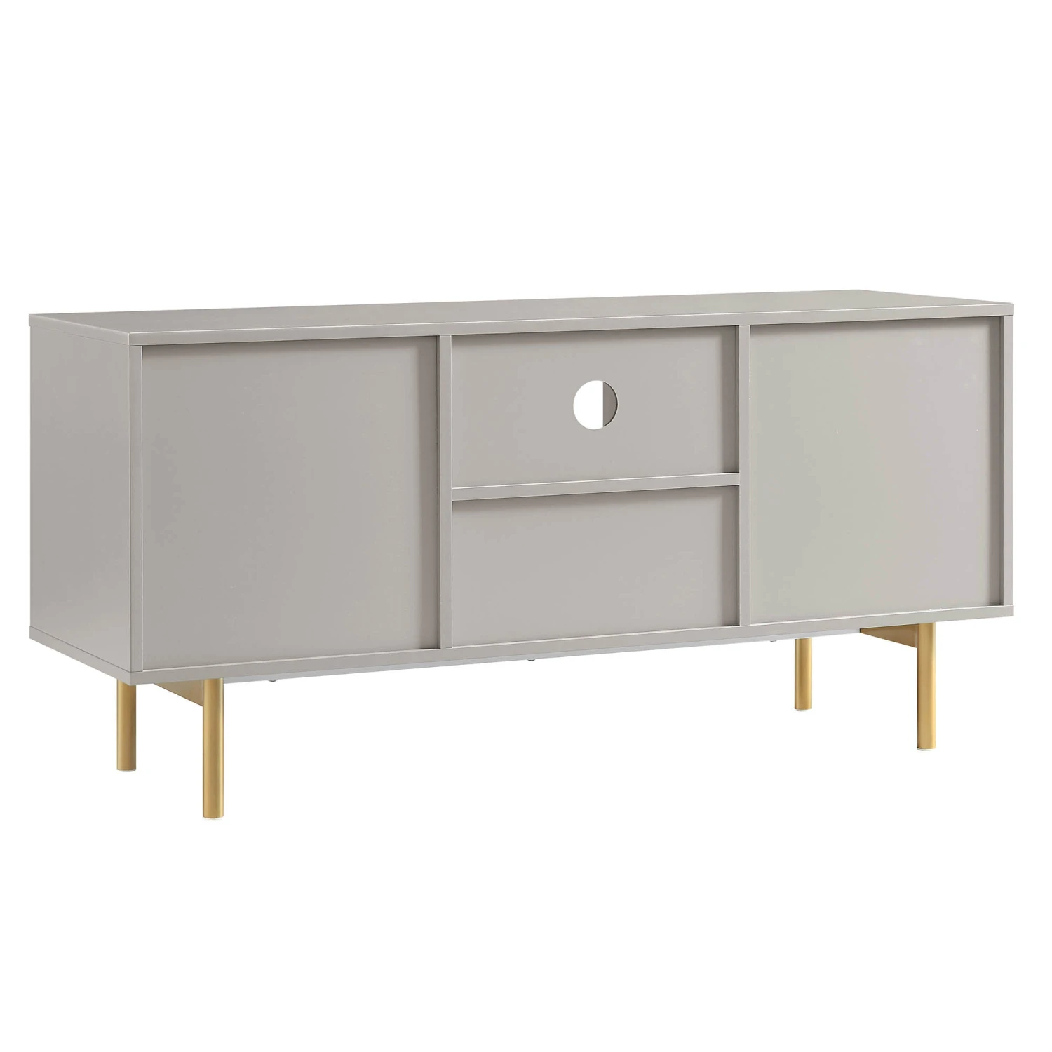 Richmond Ridged 120cm Wide TV Media Unit, Matte Taupe 9 Richmond Ridged 120cm Wide TV Media Unit, Matte Taupe - Image 9