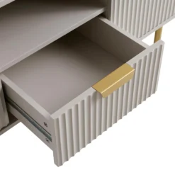 Richmond Ridged 120cm Wide TV Media Unit, Matte Taupe 23 Richmond Ridged 120cm Wide TV Media Unit, Matte Taupe -Best Furniture Shop BSD 106 TAUPE detail3