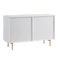 Richmond Ridged Wide Chest Of 6 Drawers, Matte White -Best Furniture Shop BSD 107 WHITE WB5
