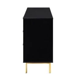 Richmond Ridged Large Sideboard, Matte Black -Best Furniture Shop BSD 108 BLACK WB4