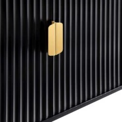 Richmond Ridged Large Sideboard, Matte Black -Best Furniture Shop BSD 108 BLACK detail2
