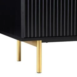Richmond Ridged Large Sideboard, Matte Black -Best Furniture Shop BSD 108 BLACK detail4