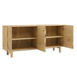 Moriko Extra Wide 4 Door Sideboard, 160 Cm -Best Furniture Shop BSD 110 OAK WB3
