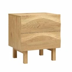Moriko 2 Drawer Bedside Table -Best Furniture Shop BSD 113 OAK WB2