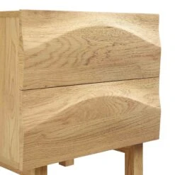 Moriko 2 Drawer Bedside Table -Best Furniture Shop BSD 113 OAK detail1