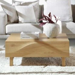 Moriko 2 Drawer Coffee Table -Best Furniture Shop BSD 114 OAK scene2