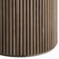 Maru Round Oak Pedestal Dining Table, Silver Oak -Best Furniture Shop BSD 134 SILK detail3