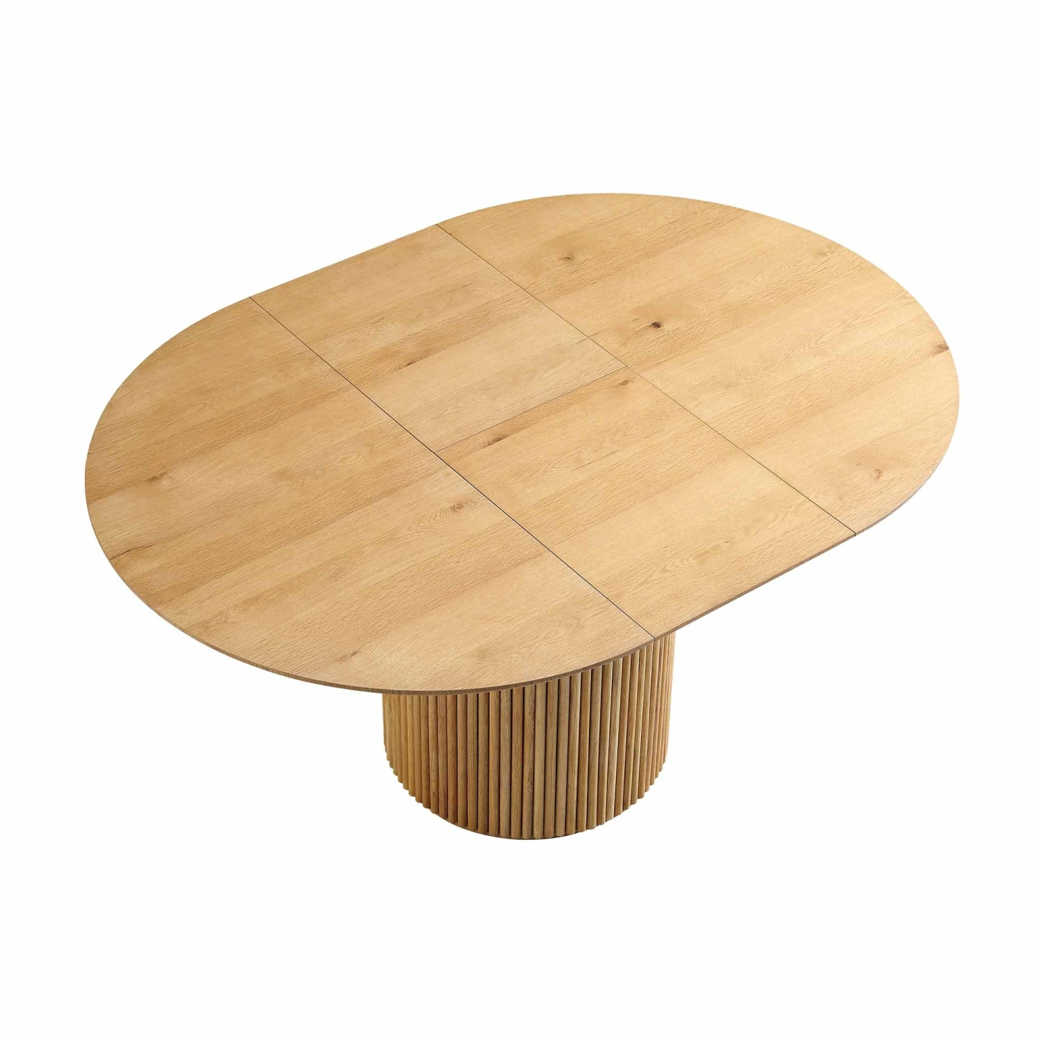 Maru Round 4-6 Seater Extending Oak Pedestal Dining Table, Oak 8 Maru Round 4-6 Seater Extending Oak Pedestal Dining Table, Oak - Image 8