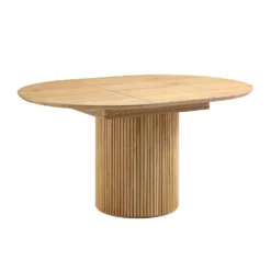 Maru Round 4-6 Seater Extending Oak Pedestal Dining Table, Oak 26 Maru Round 4-6 Seater Extending Oak Pedestal Dining Table, Oak -Best Furniture Shop BSD 135 OAK WB2