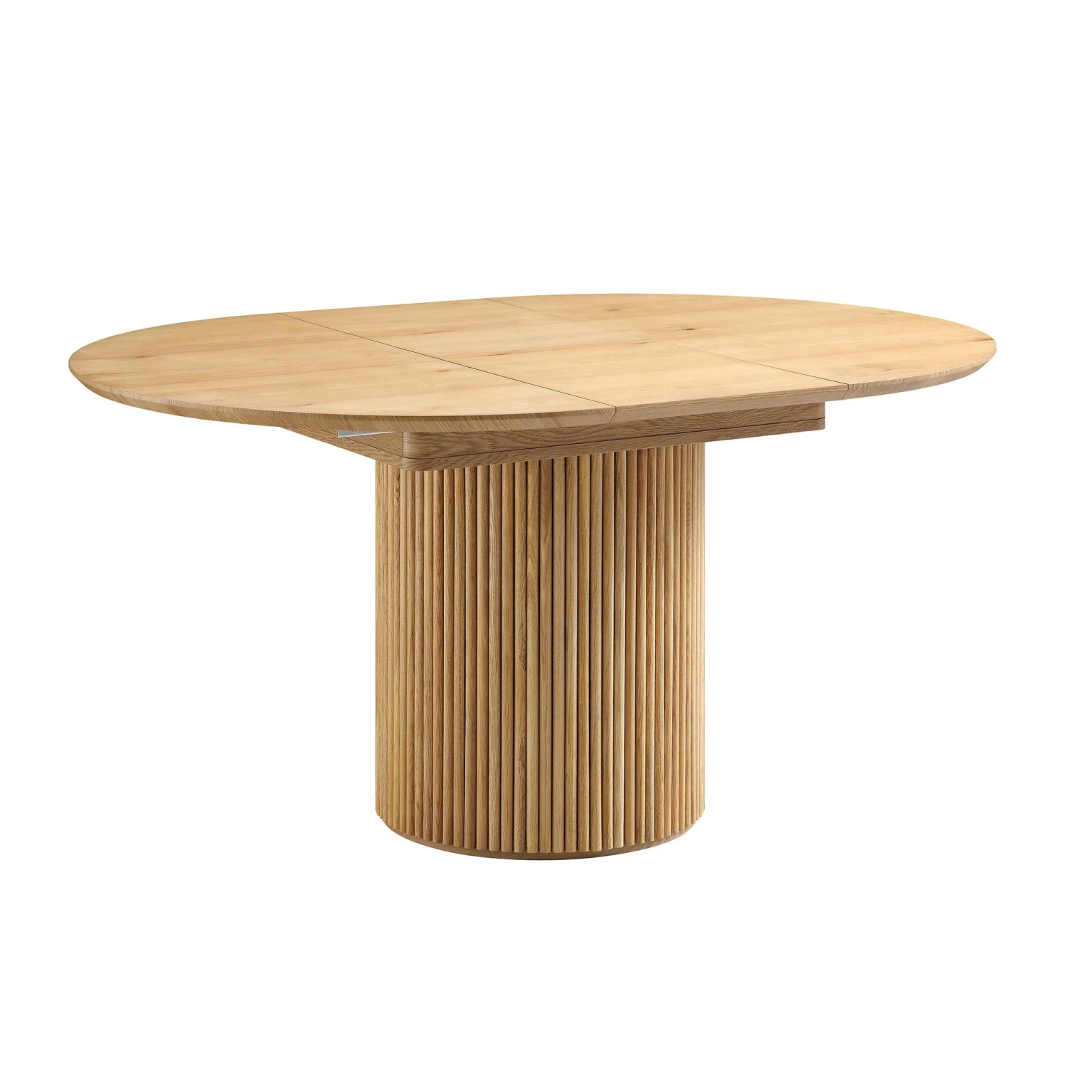 Maru Round 4-6 Seater Extending Oak Pedestal Dining Table, Oak 11 Maru Round 4-6 Seater Extending Oak Pedestal Dining Table, Oak - Image 11