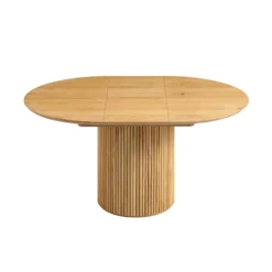 Maru Round 4-6 Seater Extending Oak Pedestal Dining Table, Oak 25 Maru Round 4-6 Seater Extending Oak Pedestal Dining Table, Oak -Best Furniture Shop BSD 135 OAK WB3