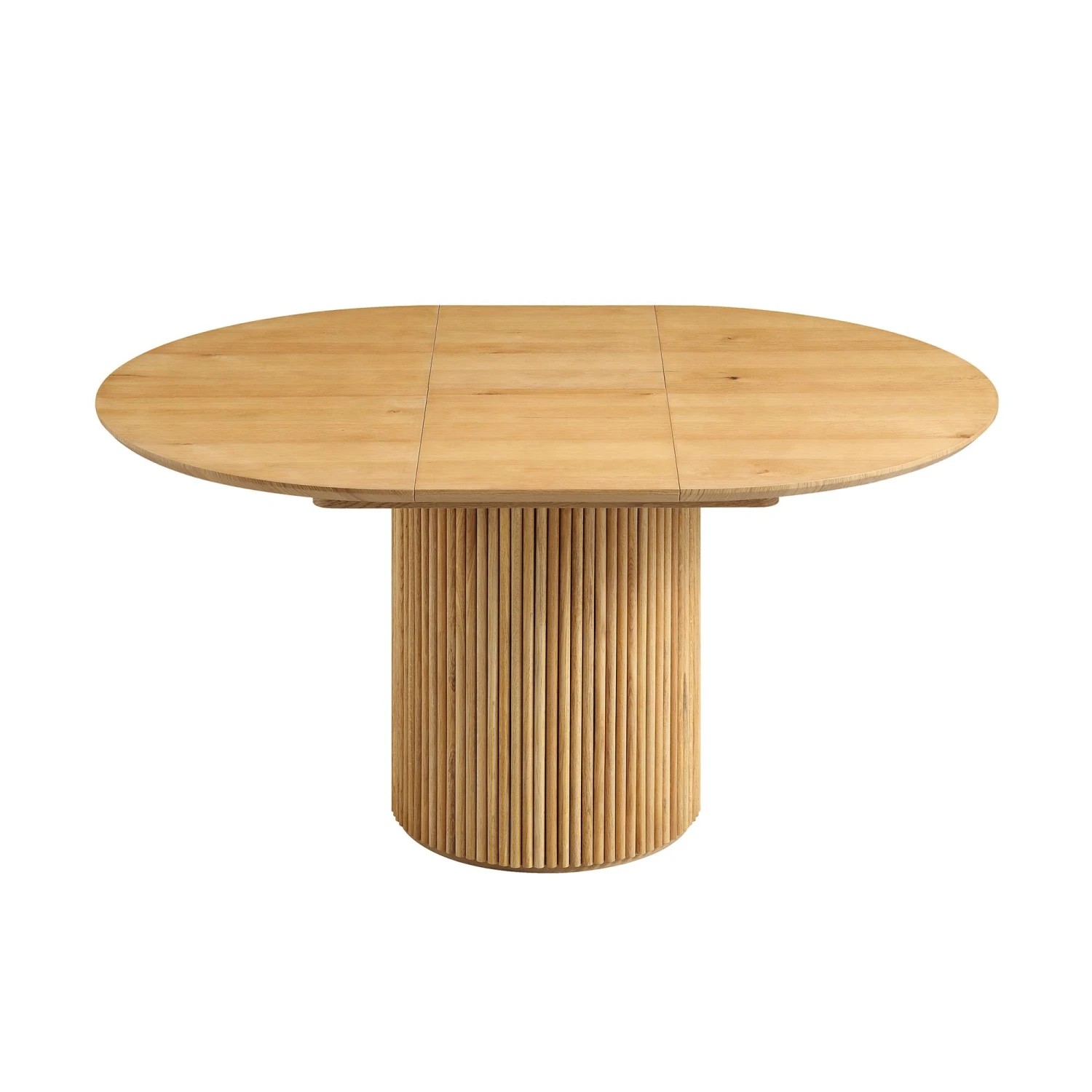 Maru Round 4-6 Seater Extending Oak Pedestal Dining Table, Oak 10 Maru Round 4-6 Seater Extending Oak Pedestal Dining Table, Oak - Image 10