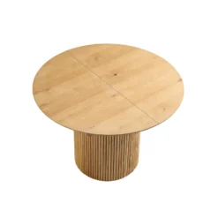 Maru Round 4-6 Seater Extending Oak Pedestal Dining Table, Oak 27 Maru Round 4-6 Seater Extending Oak Pedestal Dining Table, Oak -Best Furniture Shop BSD 135 OAK WB5