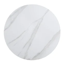 Maru Ceramic Top Black Pedestal Round Dining Table -Best Furniture Shop BSD 137 BLACK WB3