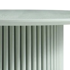 Maru Round Oak Pedestal Coffee Table, Sage Green 15 Maru Round Oak Pedestal Coffee Table, Sage Green -Best Furniture Shop BSD 138 SAGE detail2