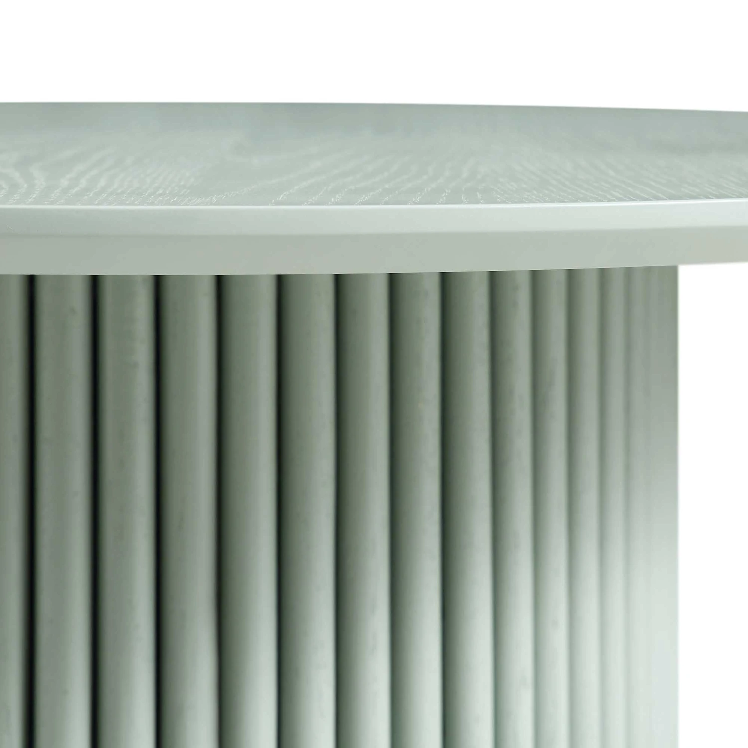 Maru Round Oak Pedestal Coffee Table, Sage Green 7 Maru Round Oak Pedestal Coffee Table, Sage Green - Image 7