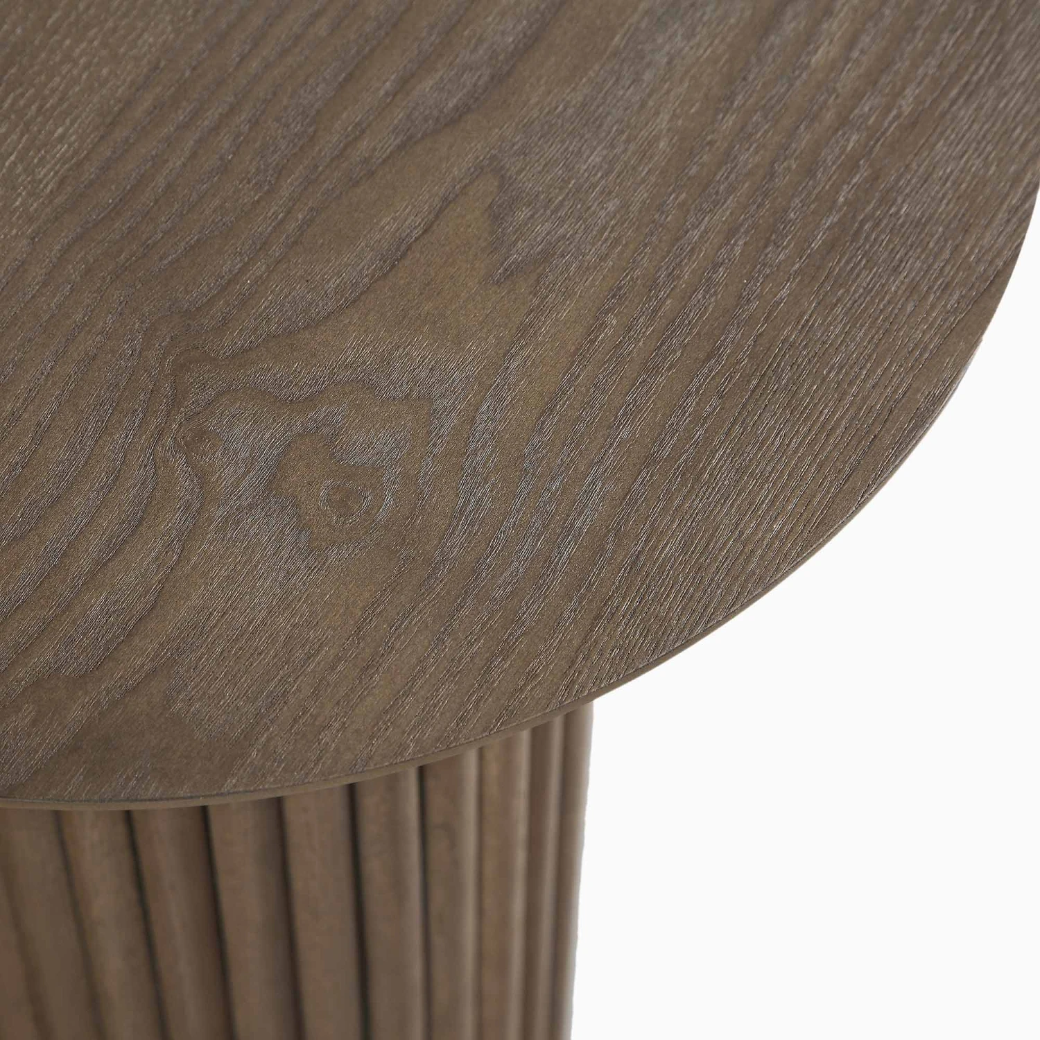 Maru Oak Round Side Table, Silver Oak 7 Maru Oak Round Side Table, Silver Oak - Image 7