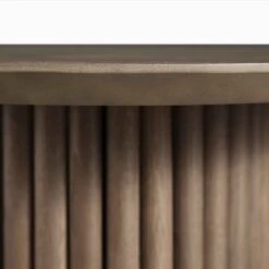 Maru Oak Round Side Table, Silver Oak 16 Maru Oak Round Side Table, Silver Oak -Best Furniture Shop BSD 139 SILK detail2