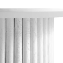 Maru Oak Round Side Table, Washed White -Best Furniture Shop BSD 139 WHITE detail3