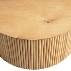Maru Oak Round Coffee Table With Storage, Oak 22 Maru Oak Round Coffee Table With Storage, Oak -Best Furniture Shop BSD 140 OAK detail1