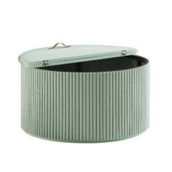 Maru Oak Round Coffee Table With Storage, Sage Green -Best Furniture Shop BSD 140 SAGE WB3