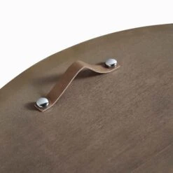 Maru Oak Round Coffee Table With Storage, Silver Oak -Best Furniture Shop BSD 140 SILK detail4