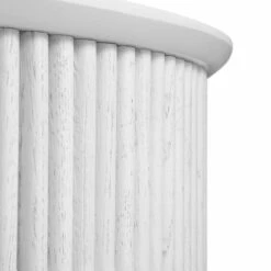 Maru Oak Round Coffee Table With Storage, Washed White -Best Furniture Shop BSD 140 WHITE detail3